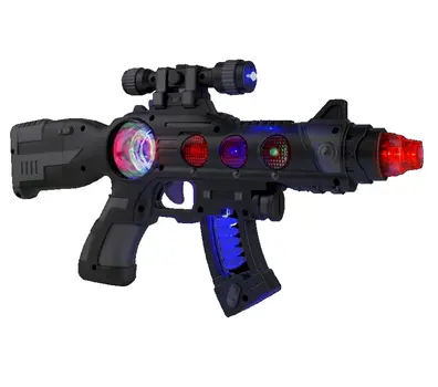 15 Inch Light Up Spinning Prism Orb Blaster Gun