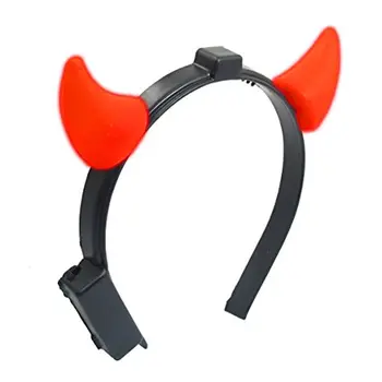 Light Up Red Flashing  LED Devil Horns Pack of 12