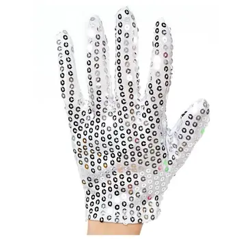 Child Size Unlit Jacko Thriller Beat It Billie Jean Left Hand Sequin Glove