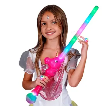 Light Up Multicolored Unicorn Sword with Prism Ball