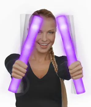 Purple LED Foam Cheer Sticks