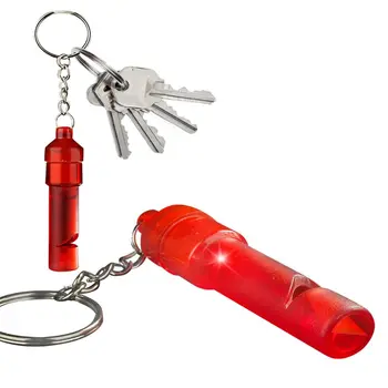 LED Whistle Key Chain Red