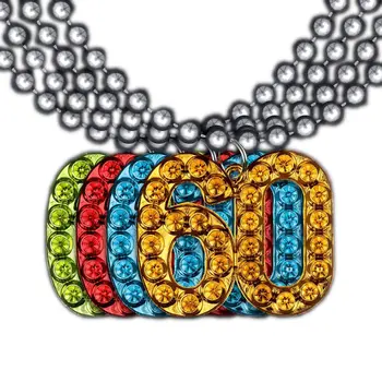 60 Charm on Beads Happy Birthday Bead Necklace Assorted Pack of 12 Unlit