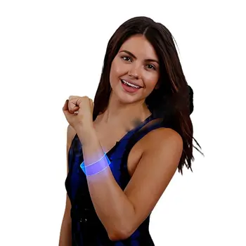 Cosmic Blue LED Bracelets Magnetic Clasp