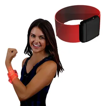 Cosmic Red LED Bracelets Magnetic Clasp