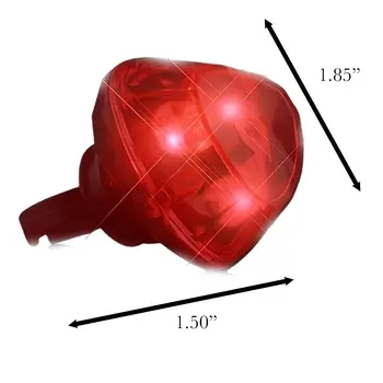Huge Heart Gem Rings Red