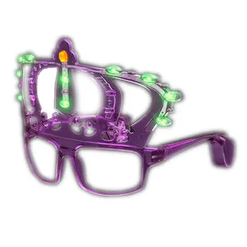 Mardi Gras King Crown LED Sunglasses