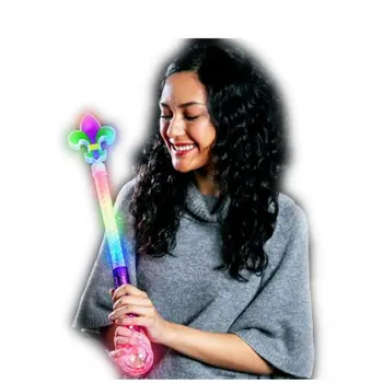 Light Up Fleur De Lis Wand Prism Ball