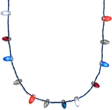 Patriotic 4th of July Mini Bulb Necklace