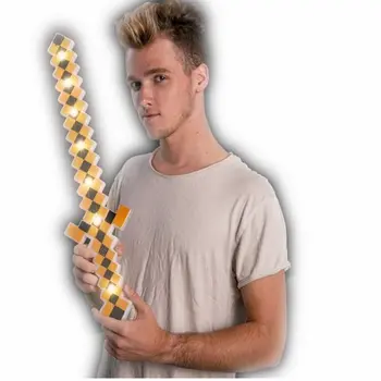 Light Up 3D Pixel Halloween Warrior Sword