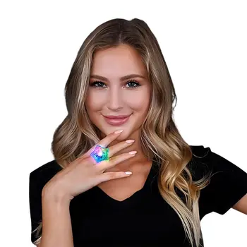 Aurora Huge Crystal Star Prism Gem Rings RGB