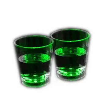 Light Up Liquid Activated Acrylic Shot Glass Green