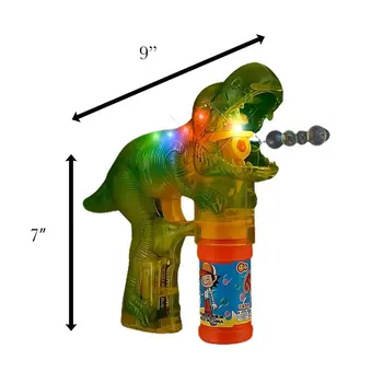 Flashing LED Dinosaur Bubble Gun