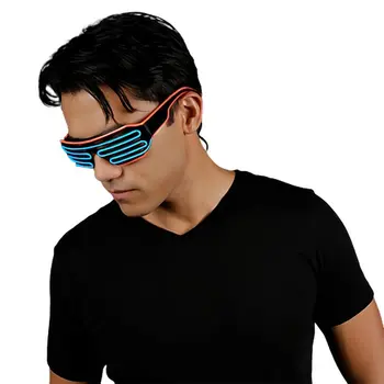 Ultra Electro Luminescent Sunglasses Blue and Red