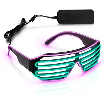 Ultra Electro Luminescent Sunglasses Pink and Green for Mardi Gras