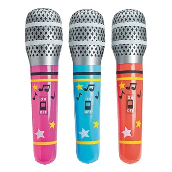 Assorted Inflatable Microphone Pack of 6