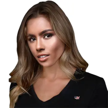 Unlit United States of America Outline Patriotic Pin