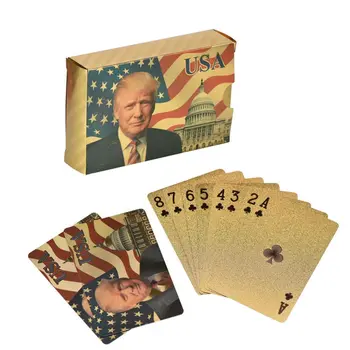 24 Karat Donald Trump Gold Plated Waterproof Playing Cards