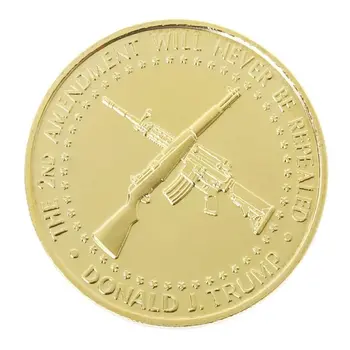 2018 Freedom Donald Trump 2nd Amendment Gold Plated Coin