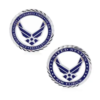 United States Air Force Integrity First Service Before Self and Excellence In All We Do Silver Plated Coin