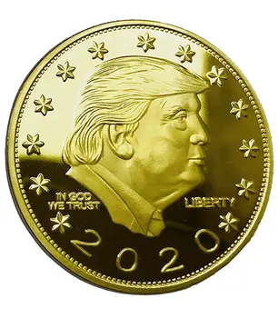 13 Stars 2020 Donald Trump Liberty Gold Plated Coin