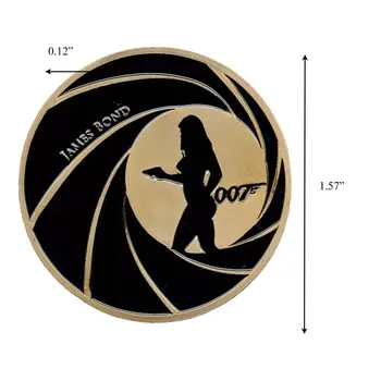 007 James Bond Walther PPK Death Spiral Sniper Scope Commemorative Gold Coin