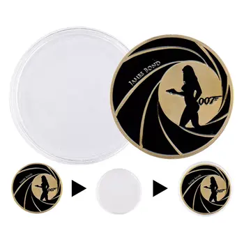 007 James Bond Walther PPK Death Spiral Sniper Scope Commemorative Gold Coin