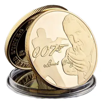 007 James Bond Walther PPK Death Spiral Sniper Scope Commemorative Gold Coin