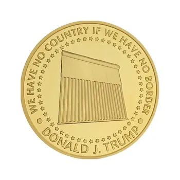 Donald Trump 2018 Border Wall Security Commemorative Gold Coin