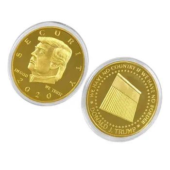 Donald Trump 2020 Border Wall Security Commemorative Gold Coin