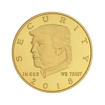 Donald Trump 2018 Border Wall Security Commemorative Gold Coin