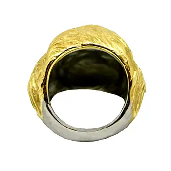 Size 9 Donald Trump MAGA Fashion Gold Silver Plated Ring