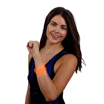 Cosmic Orange LED Bracelets Magnetic Clasp
