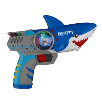 Light Up Spinning Shark Prism Gun No Sound