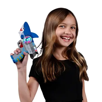 Light Up Spinning Shark Prism Gun No Sound