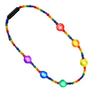Flashing Rainbow Disco Prism Balls Fancy Party Necklace