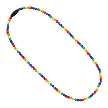 Non Light Up Rainbow Beads Necklace