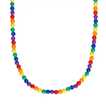 Non Light Up Rainbow Beads Necklace