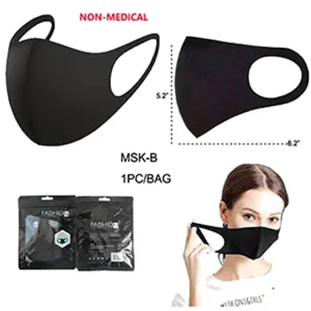 Non Medical Fashion Face Mask Black Pack of 18
