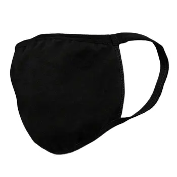 Reusable Washable Medium Size Black Face Mask with Elastic Ear Straps