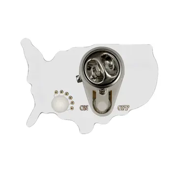 Assorted USA Flag Patriotic Body Light Lapel Pins Pack of 25