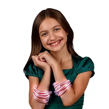 Light Up Christmas Candy Cane Tube Bracelet