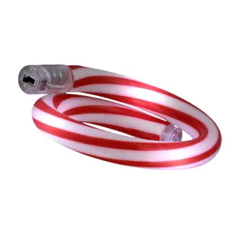 Light Up Christmas Candy Cane Tube Bracelet