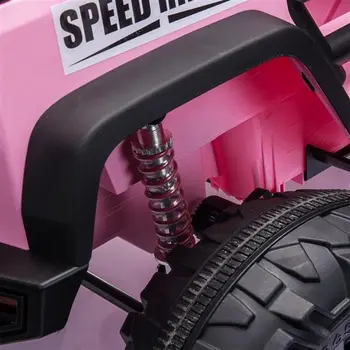Light Up 3 Speeds Ride on Car 12V with Remote Control Pink