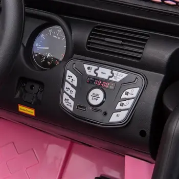 Light Up 3 Speeds Ride on Car 12V with Remote Control Pink