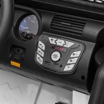 Light Up 3 Speeds Ride on Car 12V with Remote Control White
