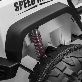 Light Up 3 Speeds Ride on Car 12V with Remote Control White