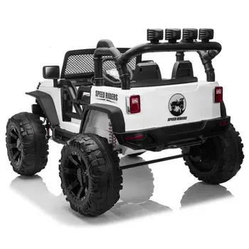 Light Up 3 Speeds Ride on Car 12V with Remote Control White