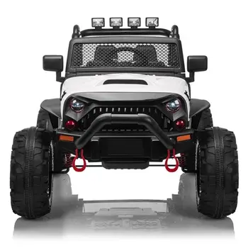 Light Up 3 Speeds Ride on Car 12V with Remote Control White