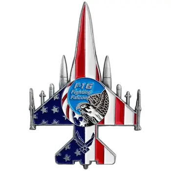 3D Aircraft Shaped F16 Fighting Falcon US Air Force Commemorative Coin Collector